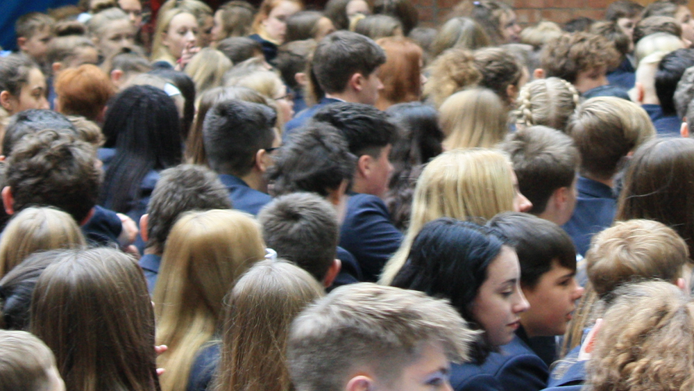 Crowd of students