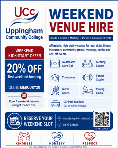 Weekend Venue Hire poster