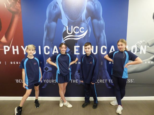 Students in PE uniform