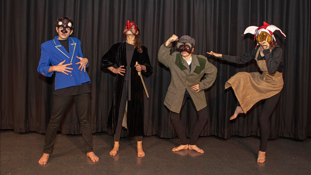 Students in costumes