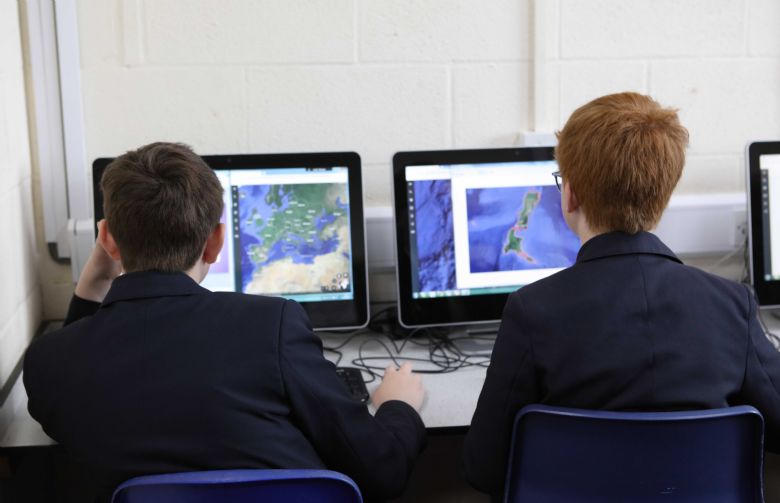 Students at PCs